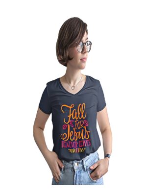 Fall For Jesus Printed T-Shirt