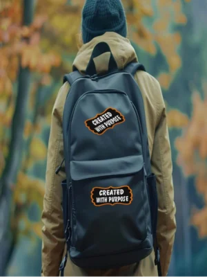 Created with purpose embroidered patch