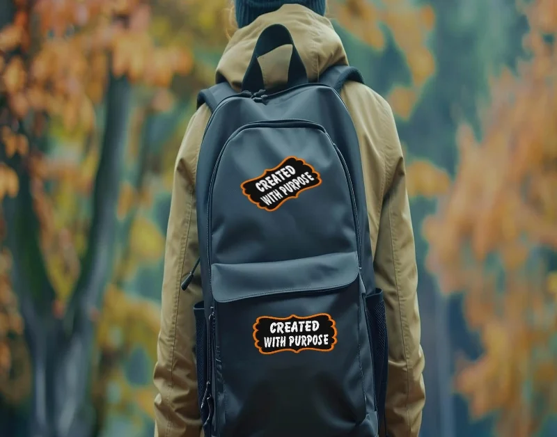 Created with purpose embroidered patch