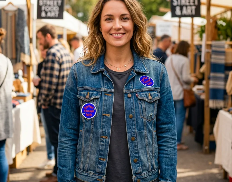 Saved Through Faith Embroidered Patch