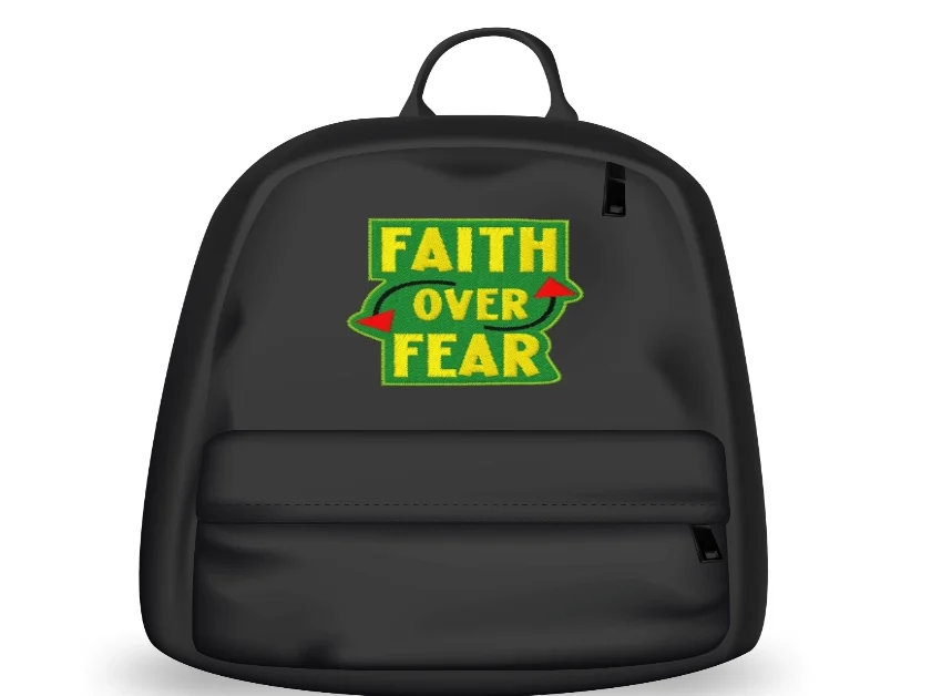 Faith over fear embroidered patch