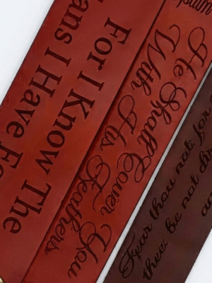 Christian Leather Cuff Bracelet