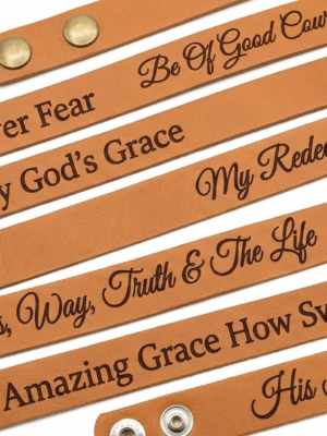 Leather Christian Bracelets